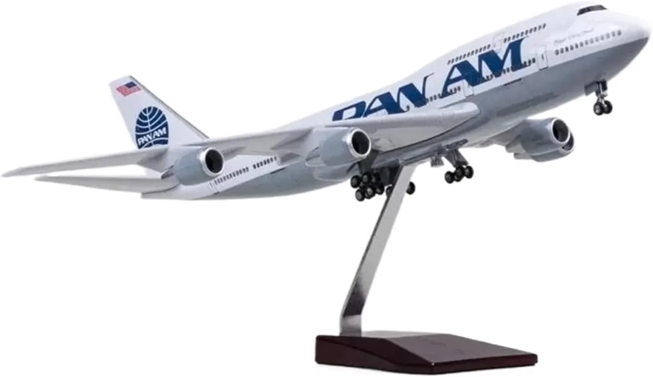 1 150 Scale for B747 Airline Model Airplane Resin Diecast Miniature Plane with Wheel Landing Gear for Collection Display(No lamp)