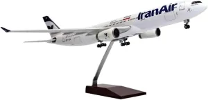 1/135 for Airplane Scale Iran Airbus 330 Model Plane Resin Diecast Aircraft Model with Light and Wheels for Collection(No loght)