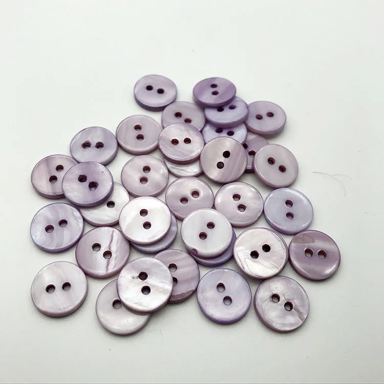 12.5mm Two-Hole Flat Shell Shirt Buttons 20pcs