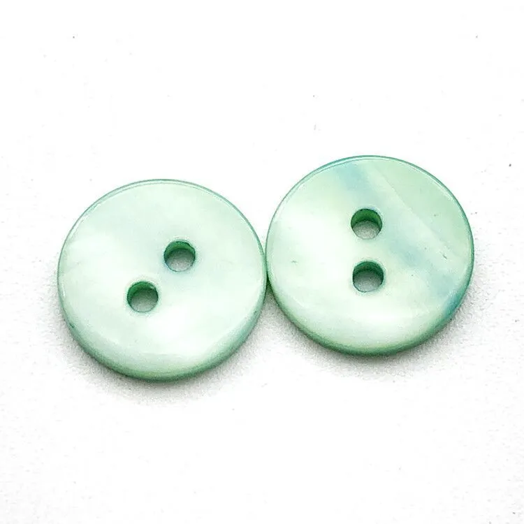 12.5mm Two-Hole Flat Shell Shirt Buttons 20pcs