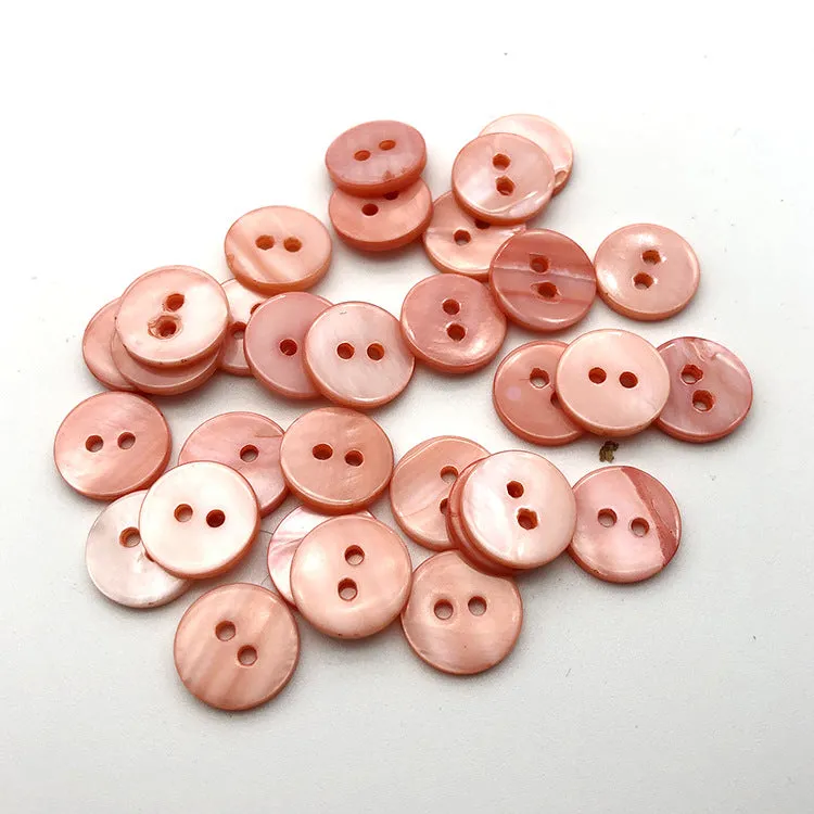 12.5mm Two-Hole Flat Shell Shirt Buttons 20pcs