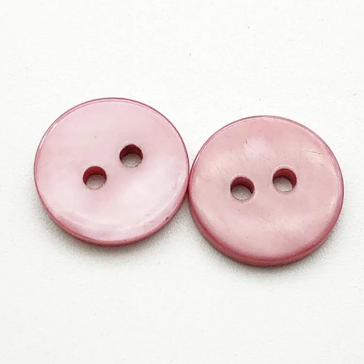 12.5mm Two-Hole Flat Shell Shirt Buttons 20pcs