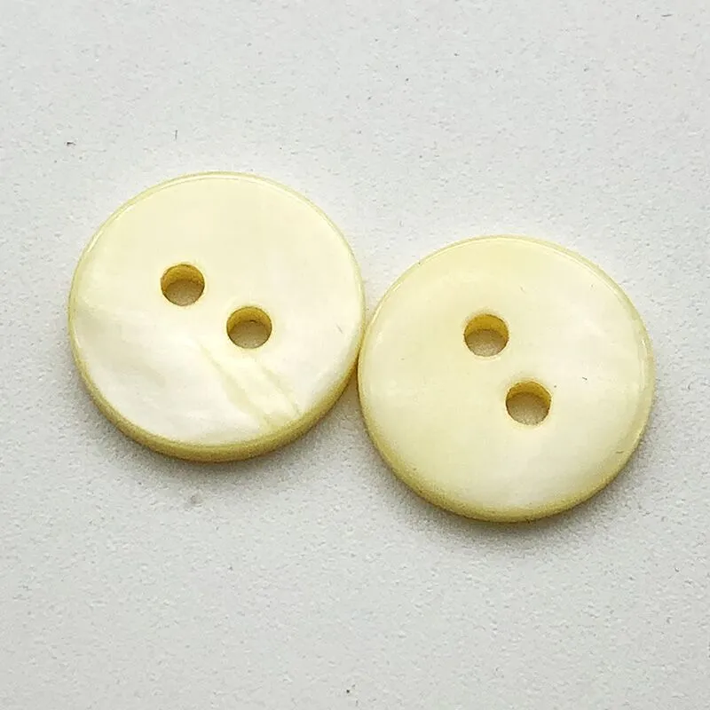 12.5mm Two-Hole Flat Shell Shirt Buttons 20pcs
