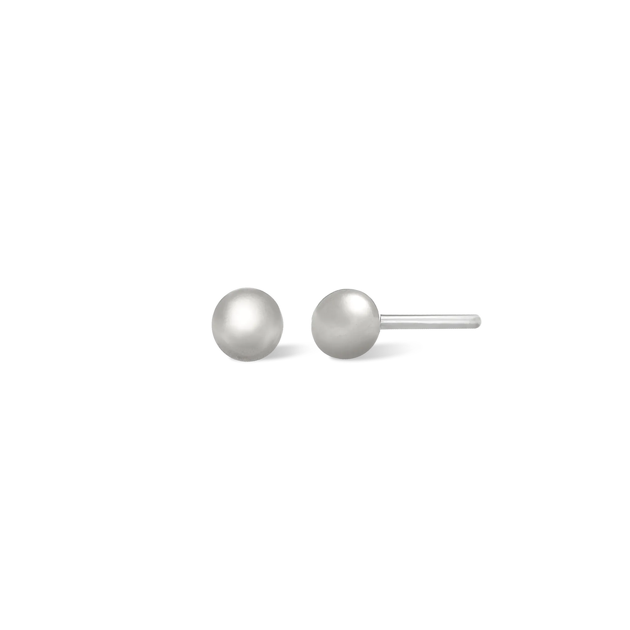 14K Solid Gold Ball Flat Back Stud