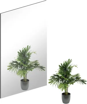 16 x 12'' Wall Mirror Tile Self Adhesive Glass Mirror Frameless High Clear Mirror Tile Large Wall Decor Mirror for Bedroom, Living Room, Hallway Door etc(1pcs)