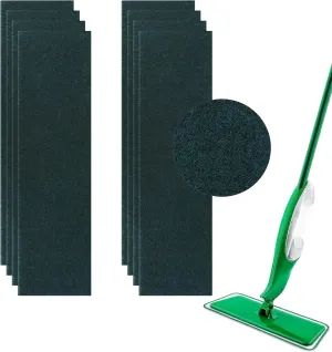 18in Reusable Scrub Mop Pads: 8 Pack Washable and Scrubbing Replacement Pads Compatible with Bona, Rubbermaid and Libman Microfiber Mops