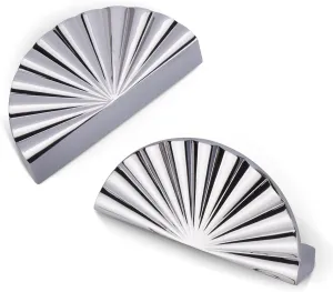2 Pack 3 Inch (76mm) Polished Chrome Cabinet Pulls Cup Flat Drawer Handles Kitchen Cupboard Pull Bathroom Dresser Sunflower Handle Unique Hardware for Furniture Door Wardrobe Hardware TYH-BC-2