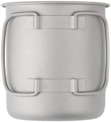 2PCS Outdoor Camping Mug Pure Titanium Folding Water Cup