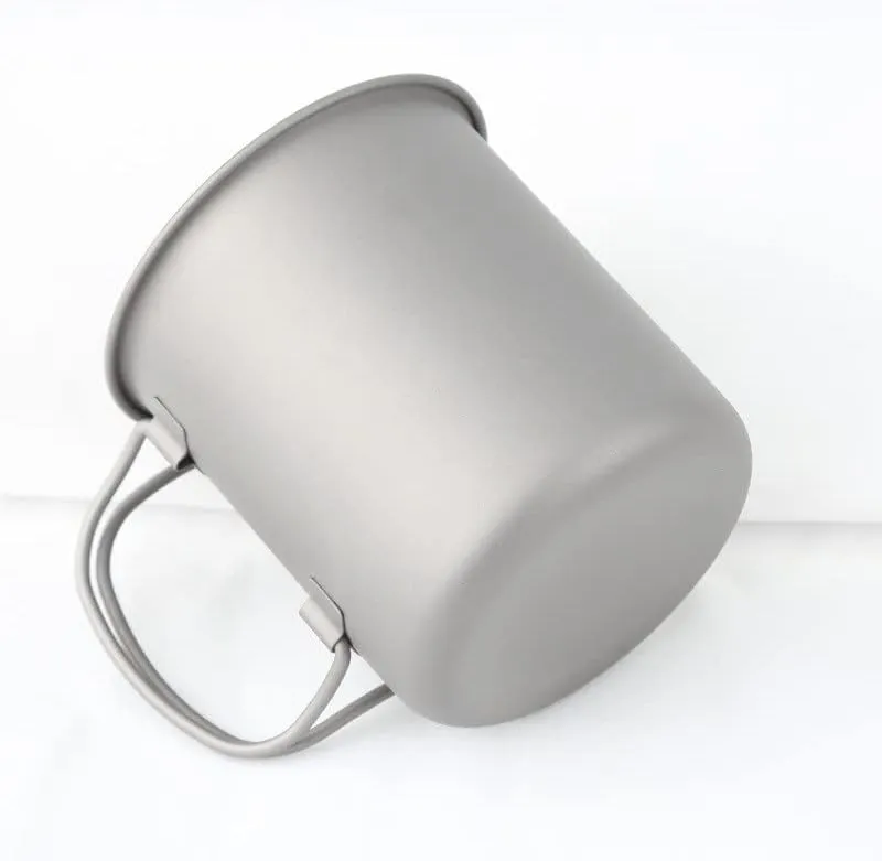 2PCS Outdoor Camping Mug Pure Titanium Folding Water Cup