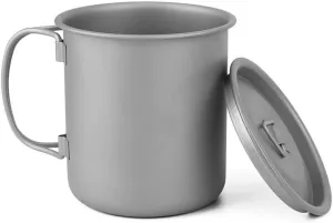 2PCS Outdoor Camping Mug Pure Titanium Folding Water Cup