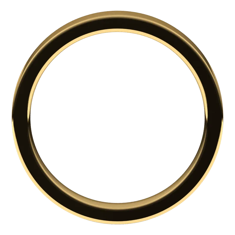 3.5mm Flat High Polished Finish Comfort Fit Wedding Ring