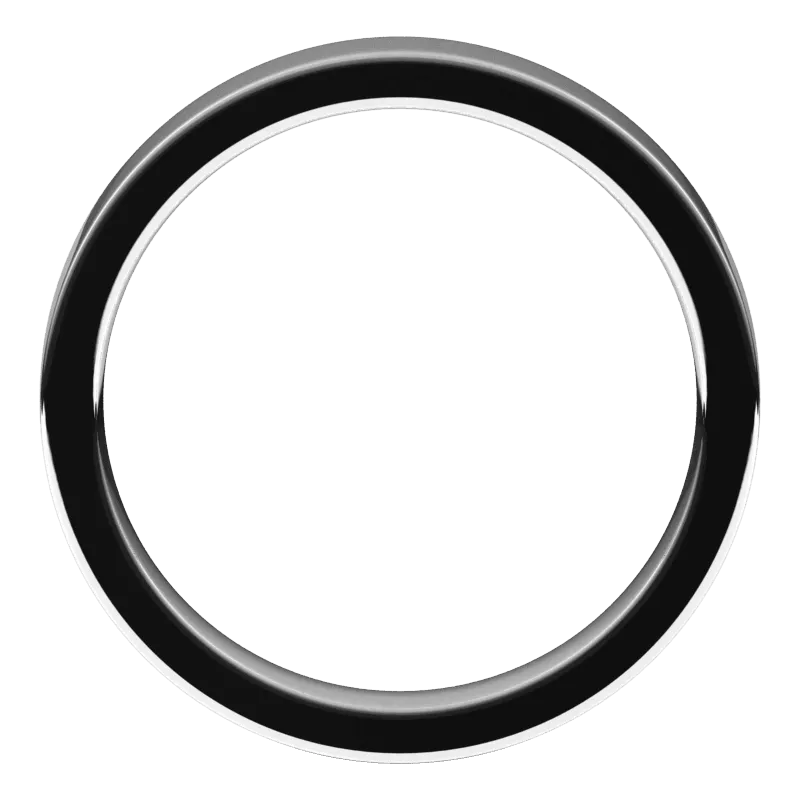 3.5mm Flat High Polished Finish Comfort Fit Wedding Ring