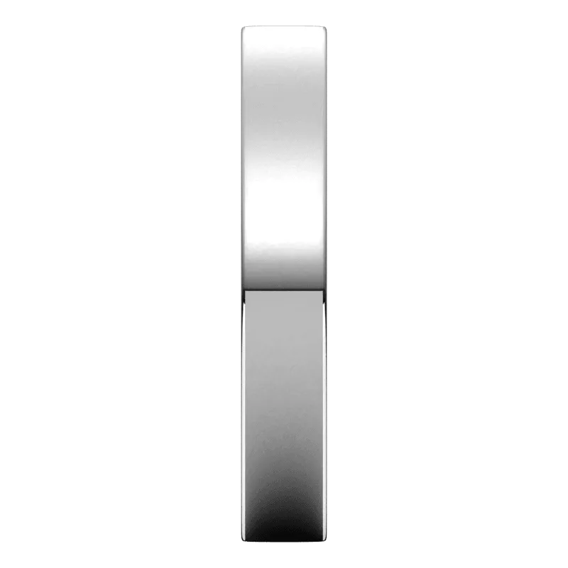 3.5mm Flat High Polished Finish Comfort Fit Wedding Ring