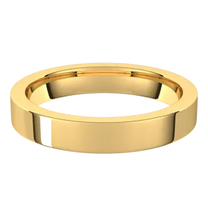 3.5mm Flat High Polished Finish Comfort Fit Wedding Ring