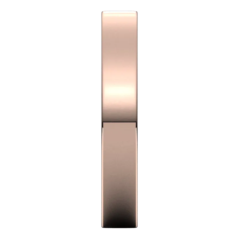 3.5mm Flat High Polished Finish Comfort Fit Wedding Ring