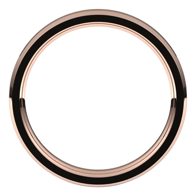 3mm Flat Beveled Edge High Polished Finish Comfort Fit Wedding Ring