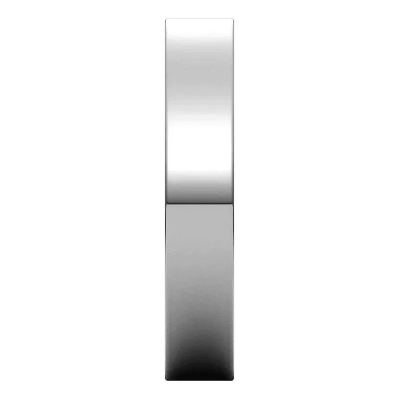 4mm Flat High Polished Finish Comfort Fit Wedding Ring