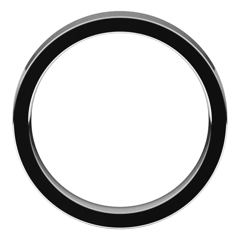 4mm Flat High Polished Finish Comfort Fit Wedding Ring