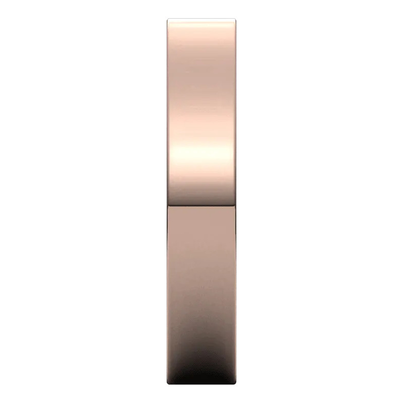 4mm Flat High Polished Finish Comfort Fit Wedding Ring