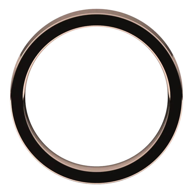 4mm Flat High Polished Finish Comfort Fit Wedding Ring