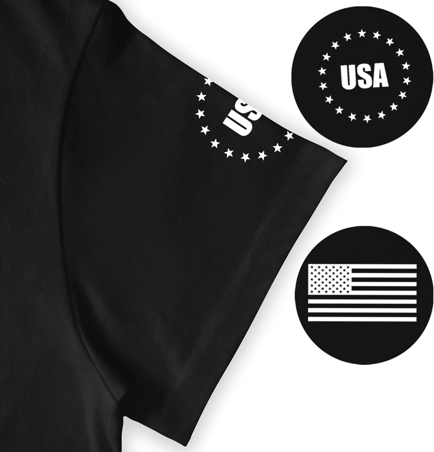 4th of July Shirts Men:USA American Flag Patriotic Independence Day Higher Quality Short Sleeve T-Shirt