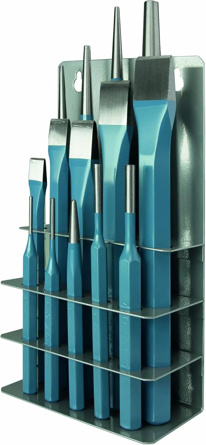 6633120000 Tool Set 14 Pieces with 1 Centre Punch 3 x 125 mm, 4 Pin Punch 2/3 / 5/6 mm and 4 x Drift Punch 5 x Flat Chisel