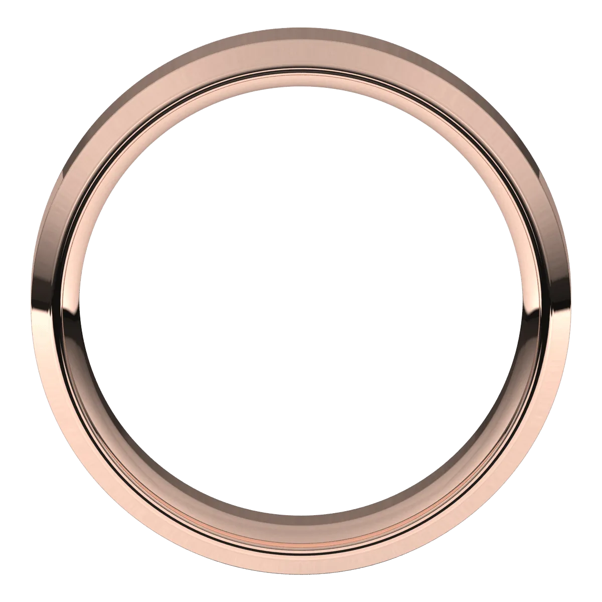 6mm Flat Beveled Edge High Polished Finish Comfort Fit Wedding Ring