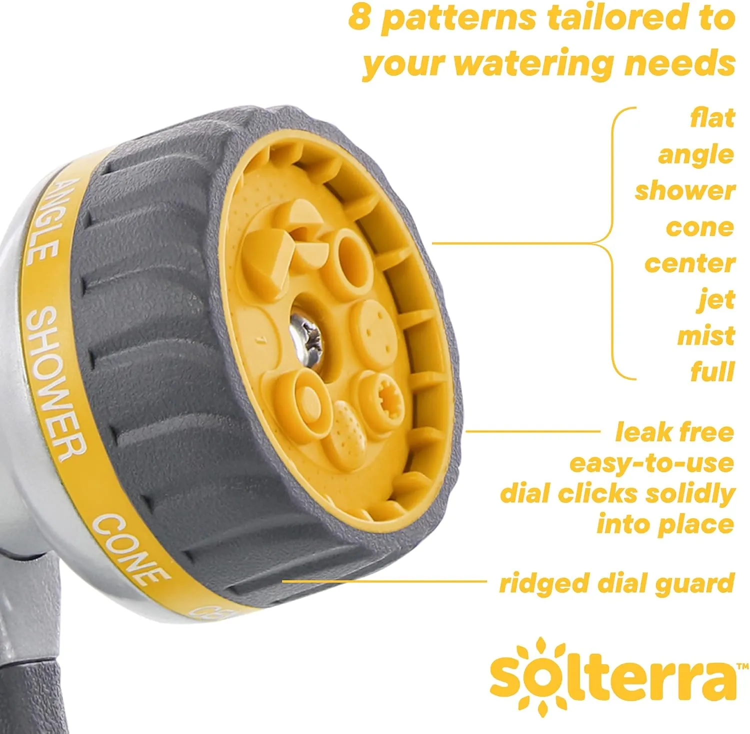 8-Pattern Garden Hose Nozzle with Front Trigger