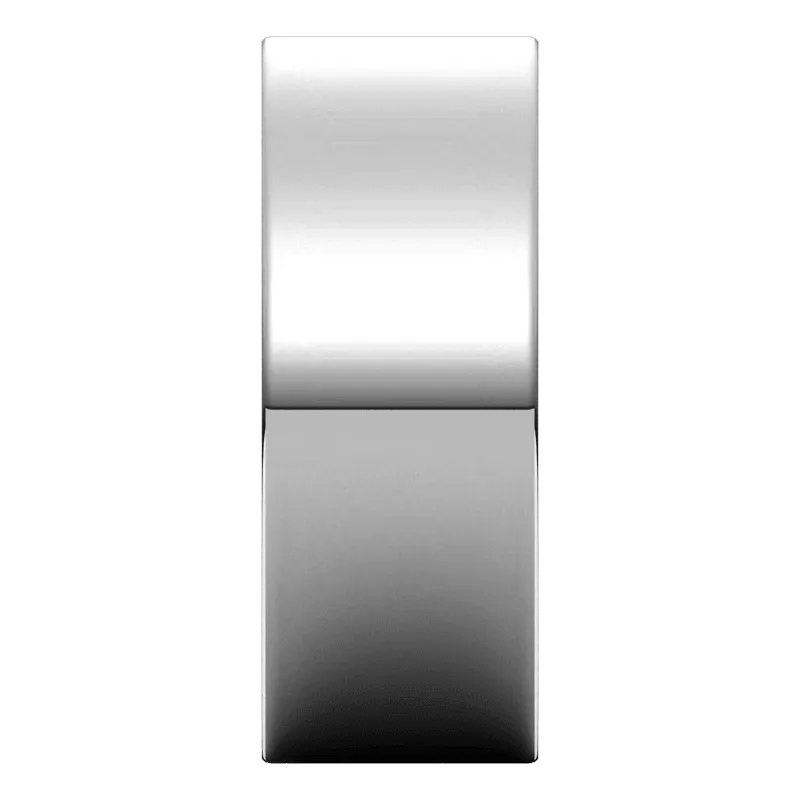 8mm Flat High Polished Finish Comfort Fit Wedding Ring