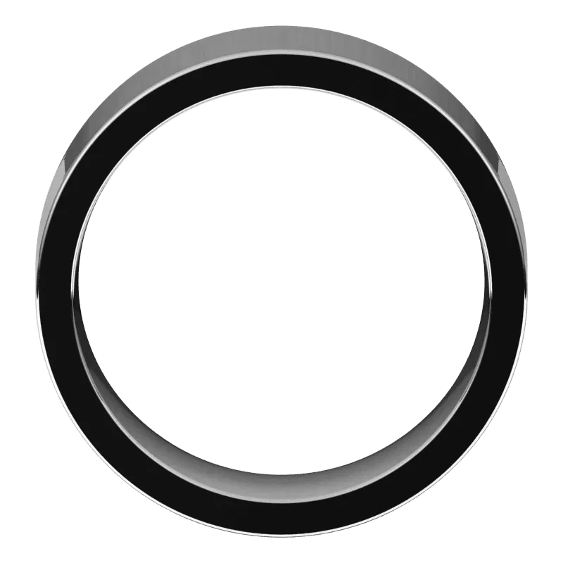 8mm Flat High Polished Finish Comfort Fit Wedding Ring