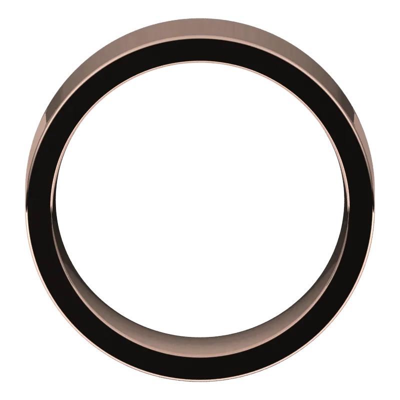 8mm Flat High Polished Finish Comfort Fit Wedding Ring