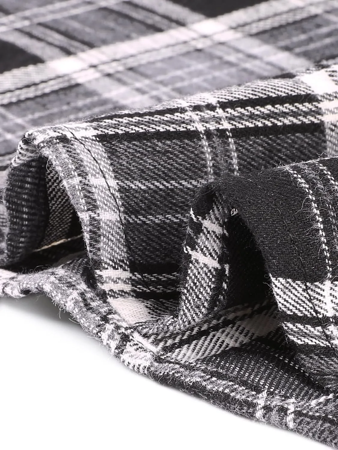 Allegra K Women's Plaid Cropped Trousers Button Casual Tartan Check Work Pants