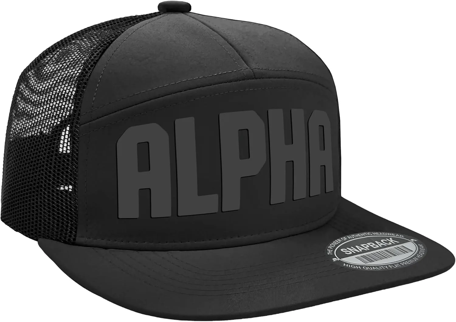 Alpha Workout Hats for Men, 7 Panel Laser Vented Classic Adjustable Snapback Hat Mens Gifts