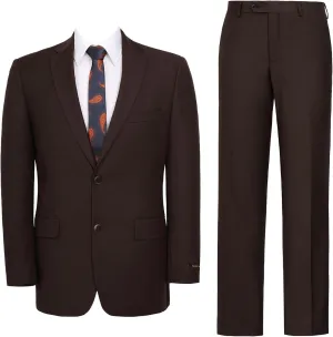 AMY ZHU Mens Suit 2 Piece Classic Fit Blazer Business Wedding Suit Set Prom Tuxedo Jacket Pants Set