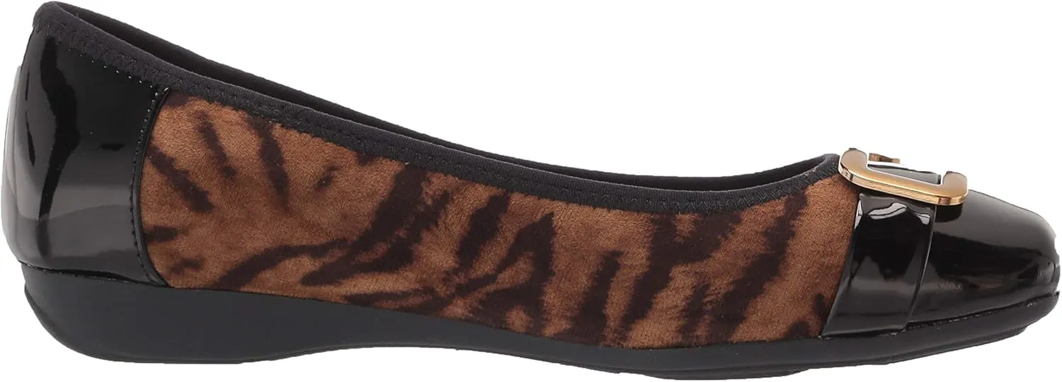 Anne Klein Womens Ulivera Flex Fit Textured Flat Shoes