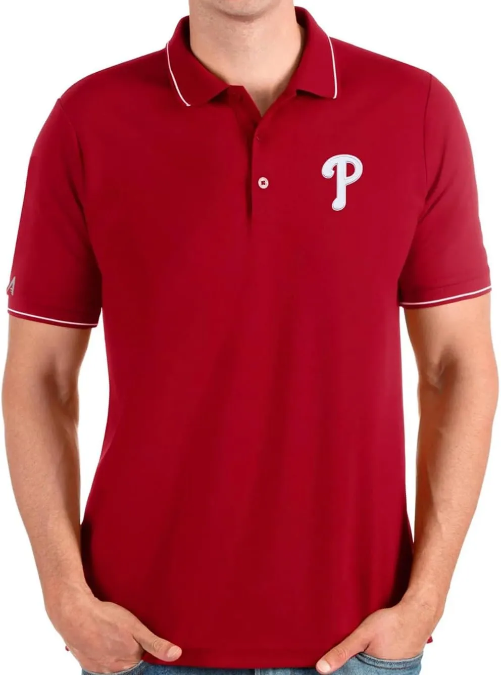 Antigua Men's Philadelphia Phillies Affluent Polo Shirt