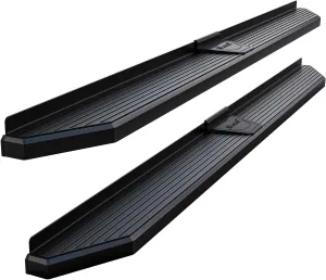 APS 6-inch Stainless Steel (Black Powder Coated Flat Style) Running Boards Side Bars Side Steps Compatible with Toyota 4Runner 2010-2016 Trail & 17-24 TRD Off-Road & 2014-2024 SR5