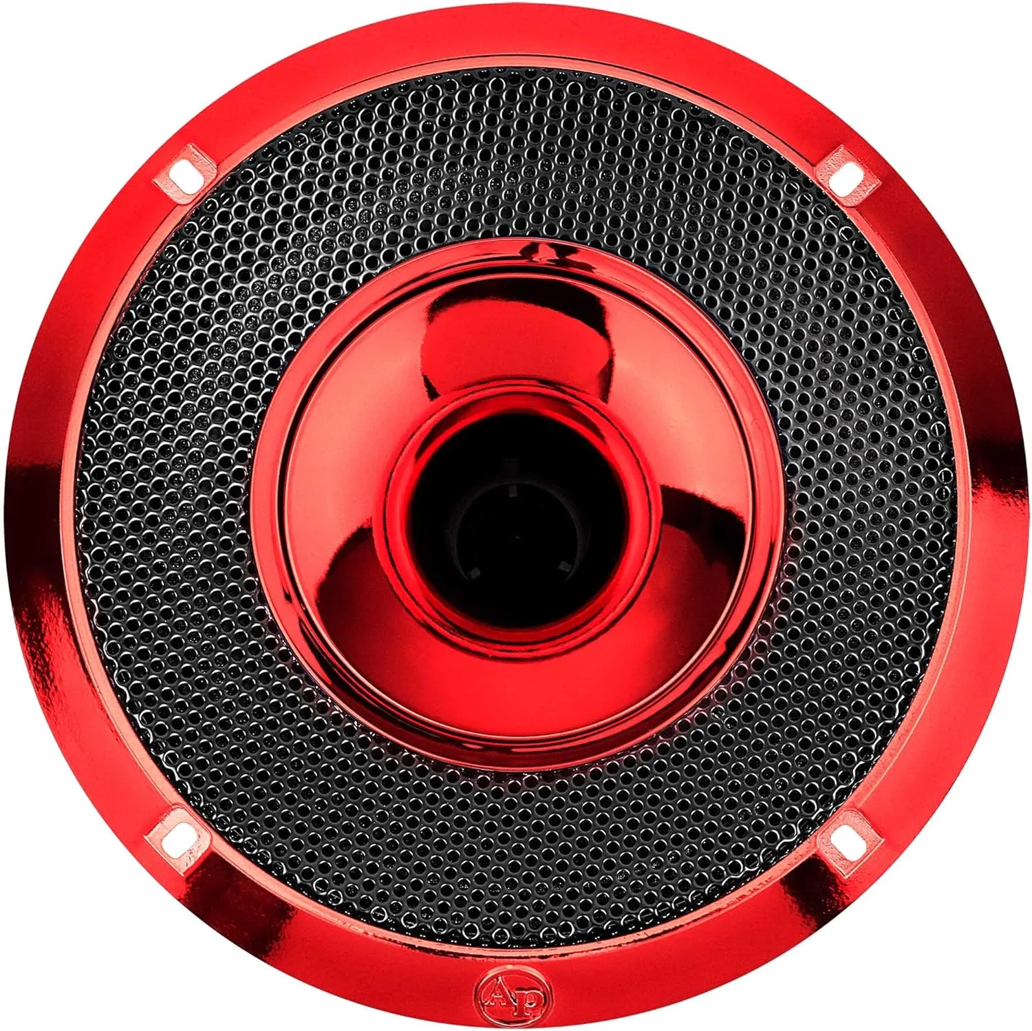 Audiopipe 6.5" Compression Horn Mid-Range Loudspeaker (APMB-628GH-RED), 300W, Built-in Compression Horn Driver, Flat Steel Basket, 2-Way Coaxial, KSV Voice Coil, Grill, Sleek Candy Red