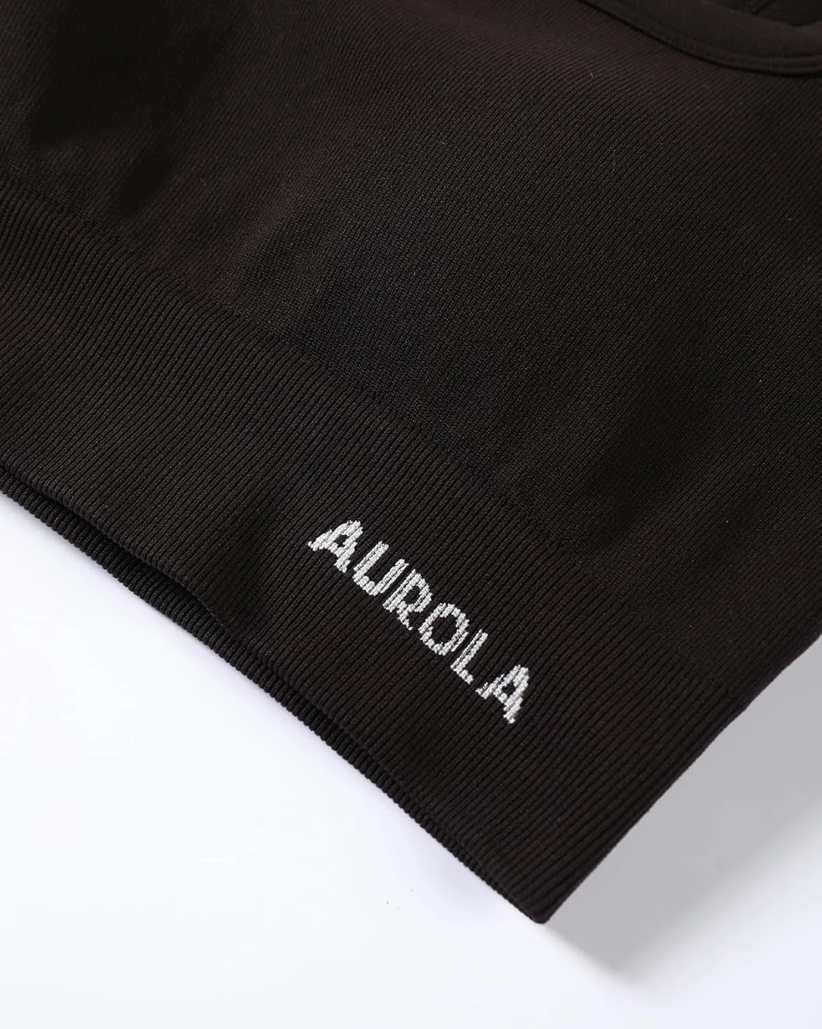 AUROLA Power Sports Bras for Women - Push Up Workout Bra Square Neck Yoga Bra Padded Low Impact Gym Bra Crop Top