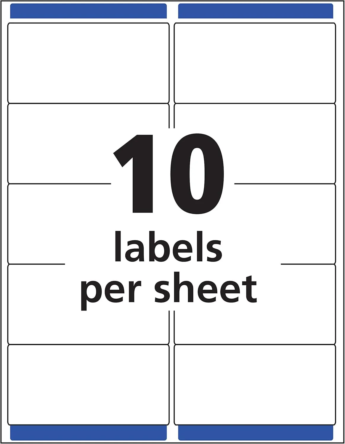 Avery Printable Shipping Labels with Sure Feed, 2" x 4" Customizable Stickers, Matte Clear, 250 Blank Mailing Labels, Great for Mailing, Shipping, and More (8663)