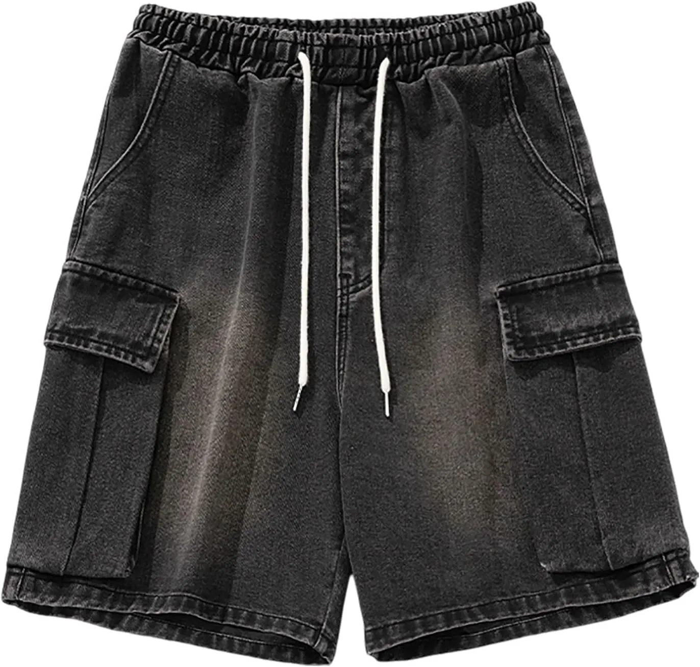 Baggy Jean Shorts for Men Casual Summer Loose Fit Hip Hop Wide Leg Denim Shorts 2025 Trendy Streetwear