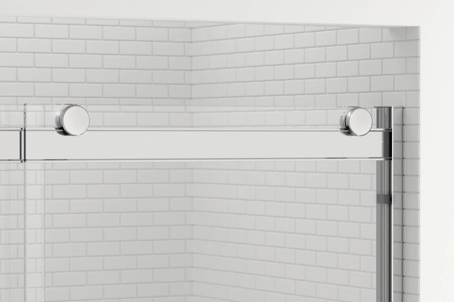 Basco Sliding Shower Door, Rotolo RTLA05B4870CLSV, Chrome, 44-48 in. wide x 70 in. high, 1/4 in. Clear Tempered Glass