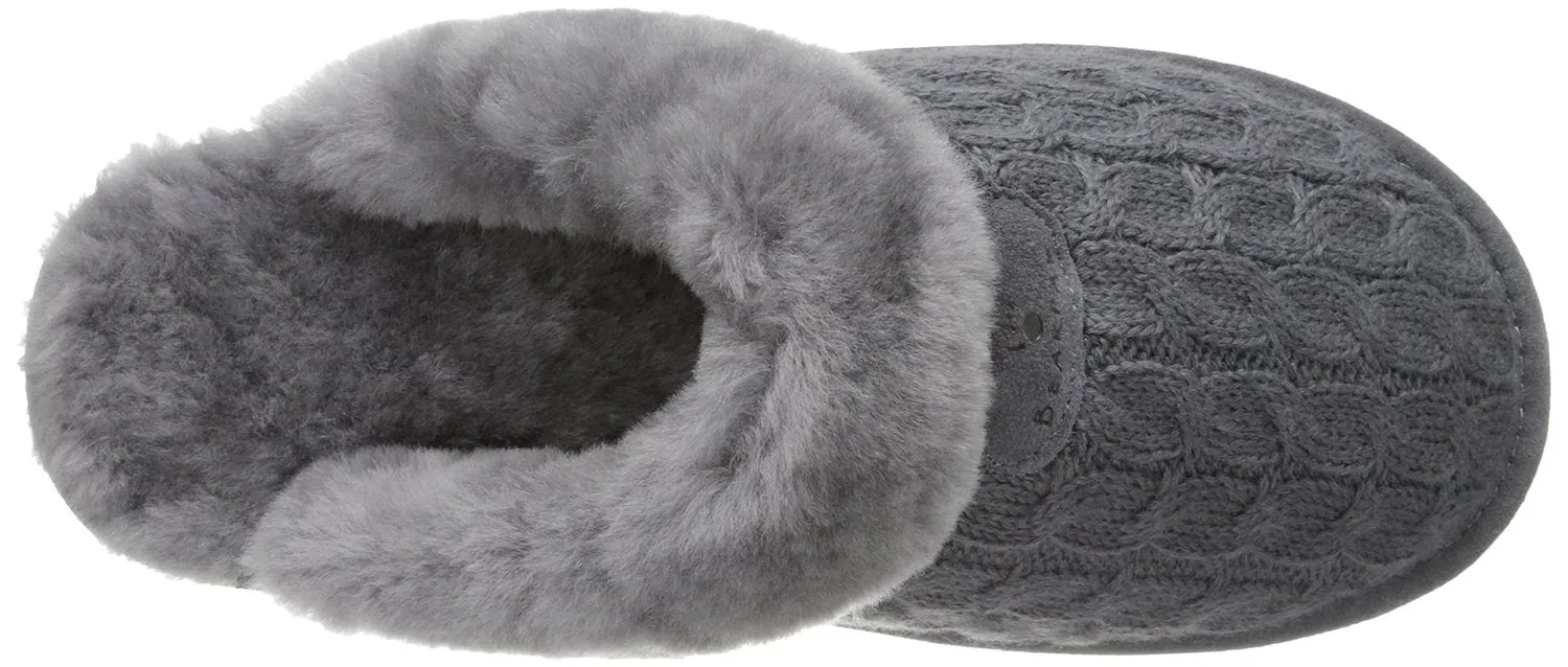BEARPAW Women's Effie Mule, Charcoal, 8 M US