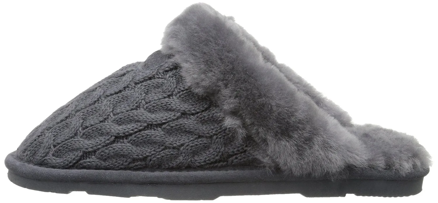 BEARPAW Women's Effie Mule, Charcoal, 8 M US