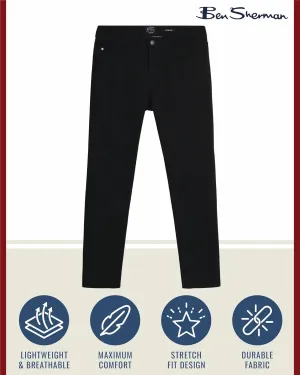 Ben Sherman Men's Pants - Lightweight Comfortable Stretch Fit Flat Front Casual Dress Pants - Chino Pants for Men