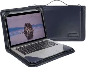 Blue Leather Laptop Messenger Case - Compatible with Acer Predator Helios 300 15 Gaming Laptop