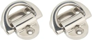 Boat D Tie Down Ring, Folding Pad Eye D Ring, Tie Down Ring Pad Eye D Ring, 2.36 x 2.28 Inch, 316 Stainless Steel, for Heavy Duty Yacht Marine Boats Trucks Trailers