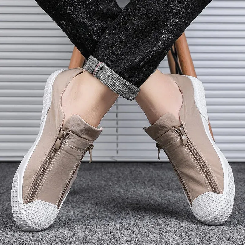 Breathable White Trend Casual Umbrella Canvas Men’s Shoes