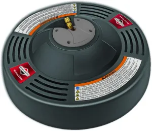 Briggs & Stratton 14 inch Rotating Surface Cleaner for Gas Pressure Washers with Quick Connect Wands and Dome Shape Cover, Black