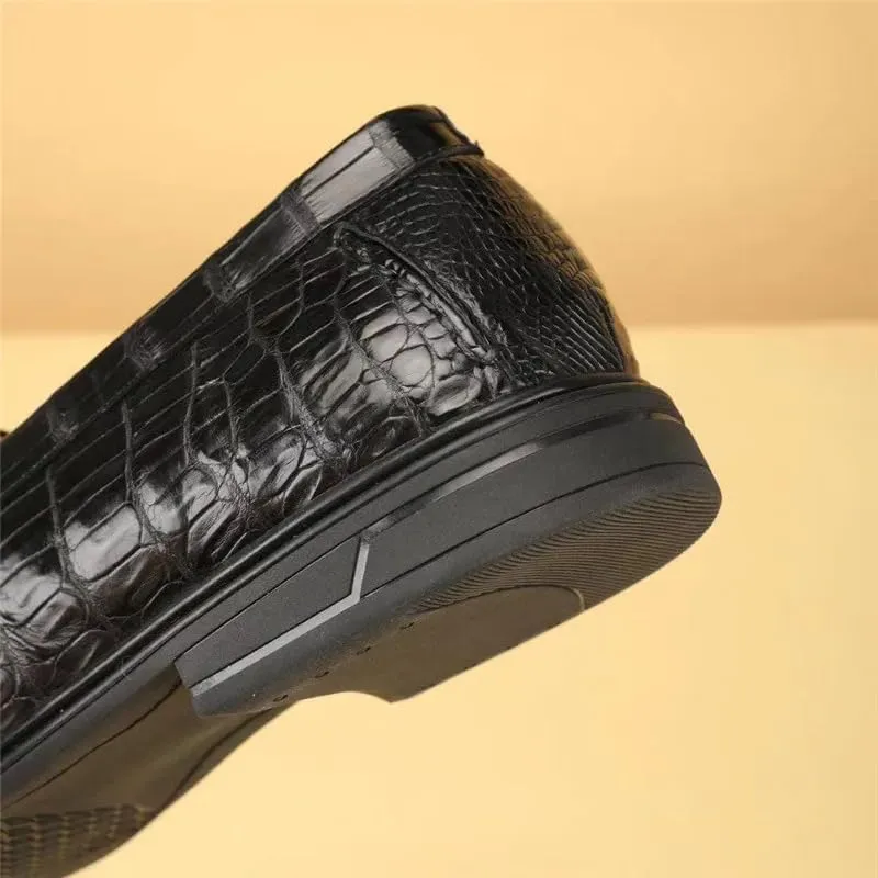 Business Casual Style Authentic Exotic Crocodile Skin Soft Sole Men's Loafers Genuine Alligator Leather Male Slip-on Dress Shoes